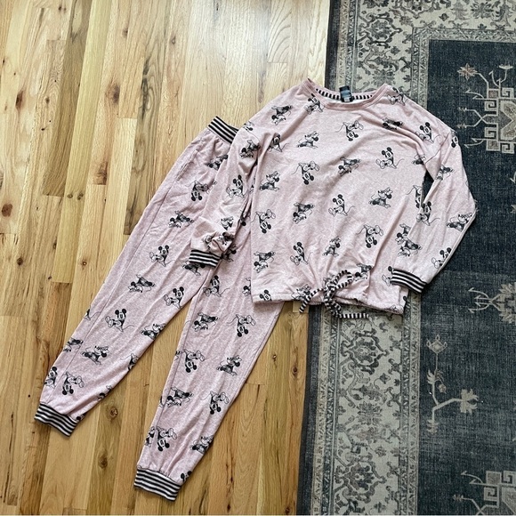 Disney Other - Disney Pink Mickey Minnie Mouse Loungewear Pajama Set XSmall